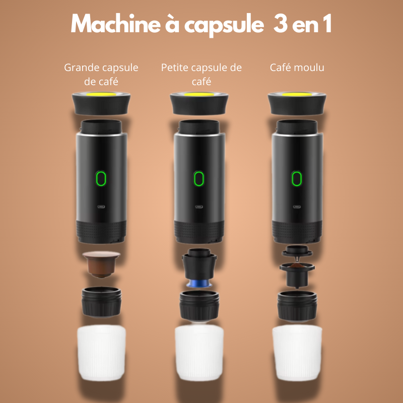 Machine à Café 3-en-1 – Capsules Universelles, Compacte et Puissante ☕